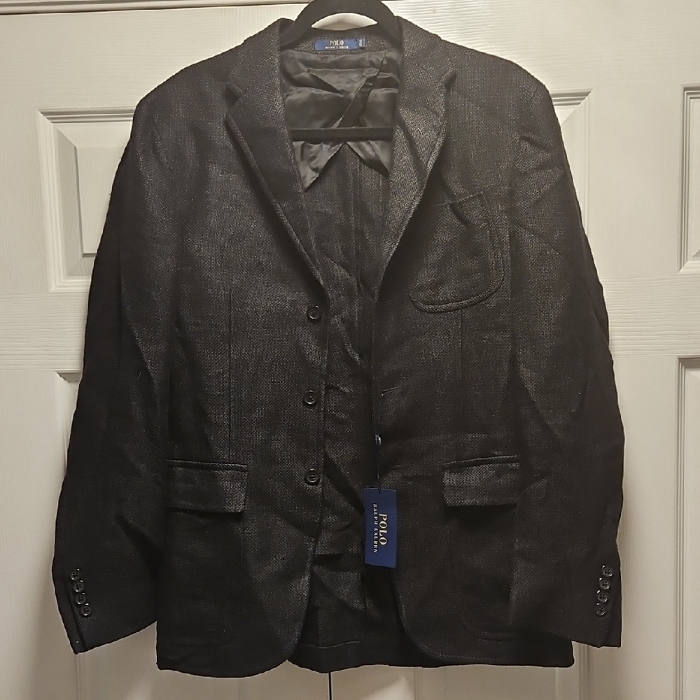 Ralph Lauren Men's Black Textured Blazer